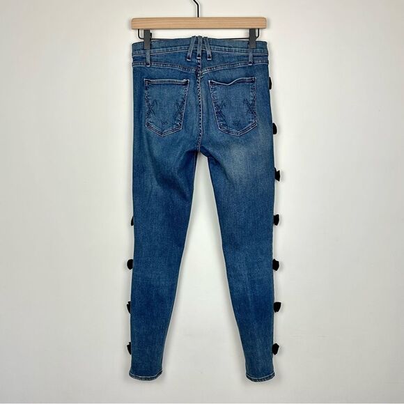 Anthropologie McGuire Denim Newton Mid Rise Bow Detail Skinny Ankle Jean… - Picture 5 of 13